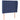 Tăblie de pat cu aripioare, albastru, 103x23x118/128 cm, textil