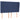 Tăblie de pat cu aripioare, albastru, 147x23x118/128 cm, textil