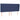 Tăblie de pat cu aripioare, albastru, 163x23x118/128 cm, textil