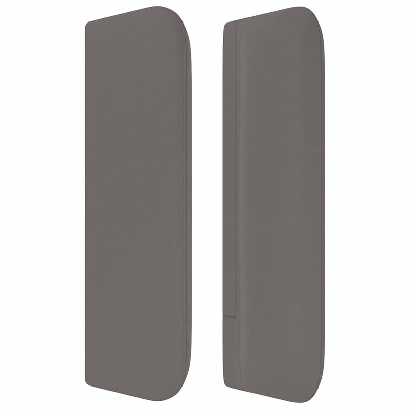 Tăblie de pat cu aripioare gri 83x16x78/88 cm piele ecologică