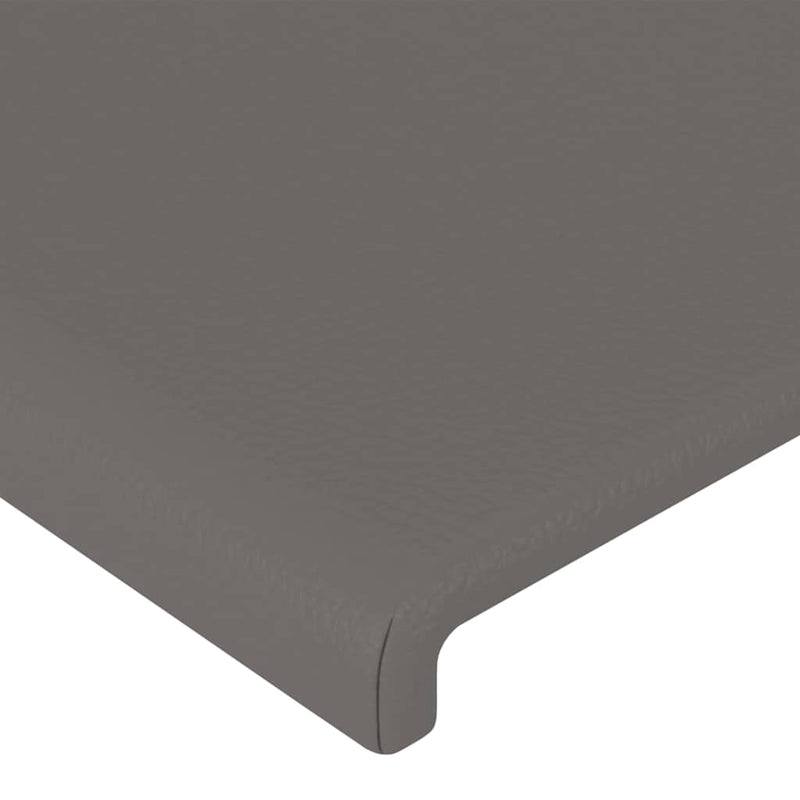 Tăblie de pat cu aripioare gri 83x16x78/88 cm piele ecologică