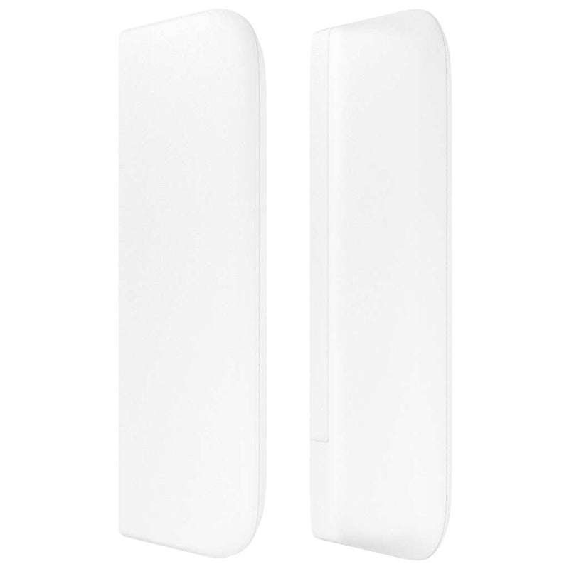 Tăblie de pat cu aripioare alb 183x16x78/88 cm piele ecologică