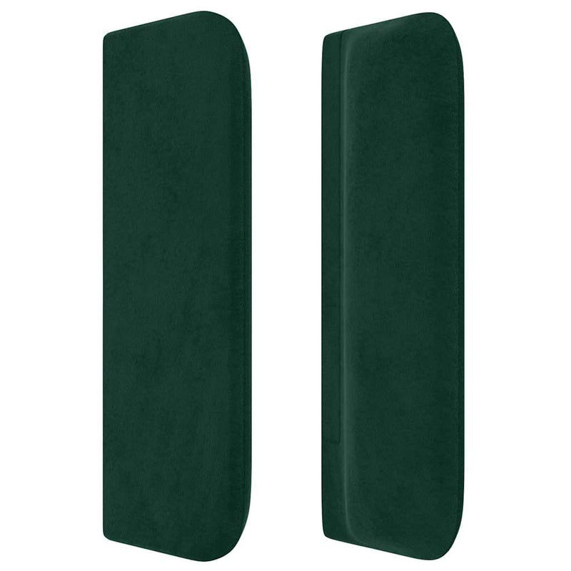 Tăblie pat cu aripioare verde închis 93x16x78/88 cm catifea