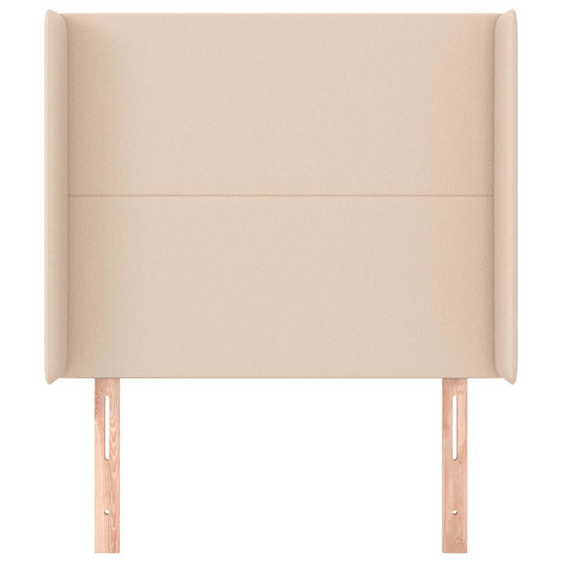 Tăblie pat cu aripioare cappuccino 93x16x118/128 cm piele eco