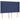Tăblie de pat cu aripioare, albastru, 147x16x118/128 cm, textil