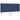 Tăblie de pat cu aripioare, albastru, 203x16x118/128 cm, textil