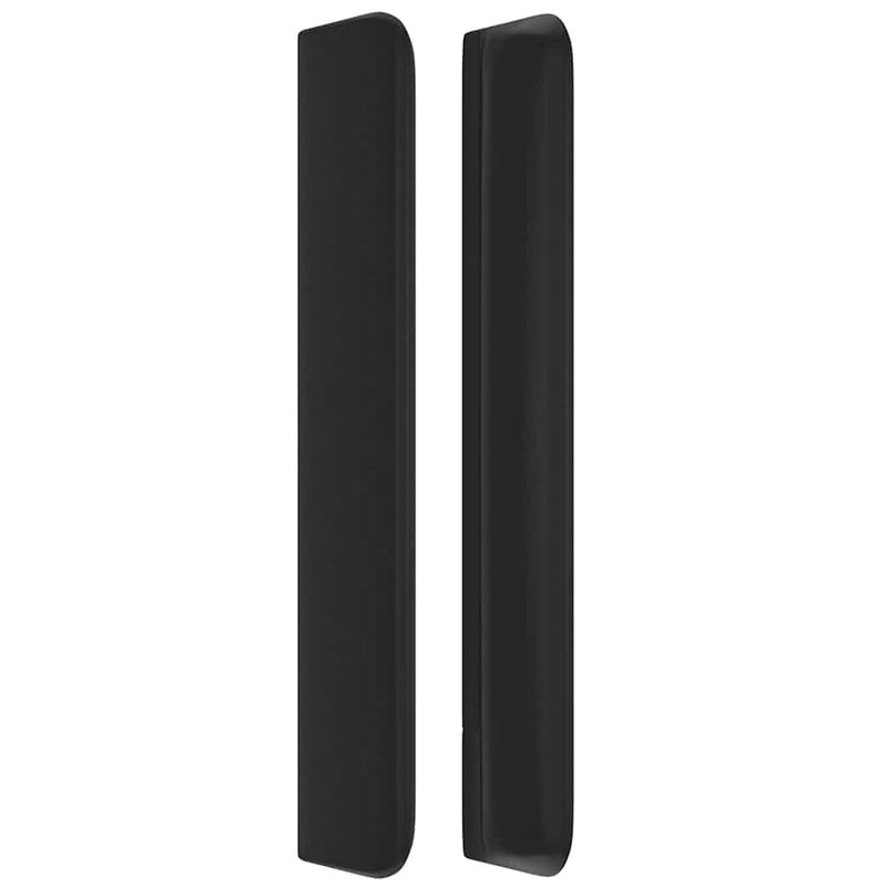 Tăblie de pat cu aripioare, negru, 103x16x118/128 cm, piele eco
