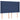Tăblie de pat cu aripioare, albastru, 147x16x118/128 cm, textil