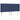 Tăblie de pat cu aripioare, albastru, 203x16x118/128 cm, textil