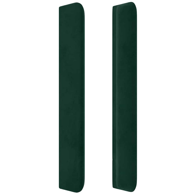 Tăblie pat cu aripioare verde închis 93x16x118/128 cm catifea