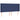 Tăblie de pat cu aripioare, albastru, 203x16x118/128 cm, textil