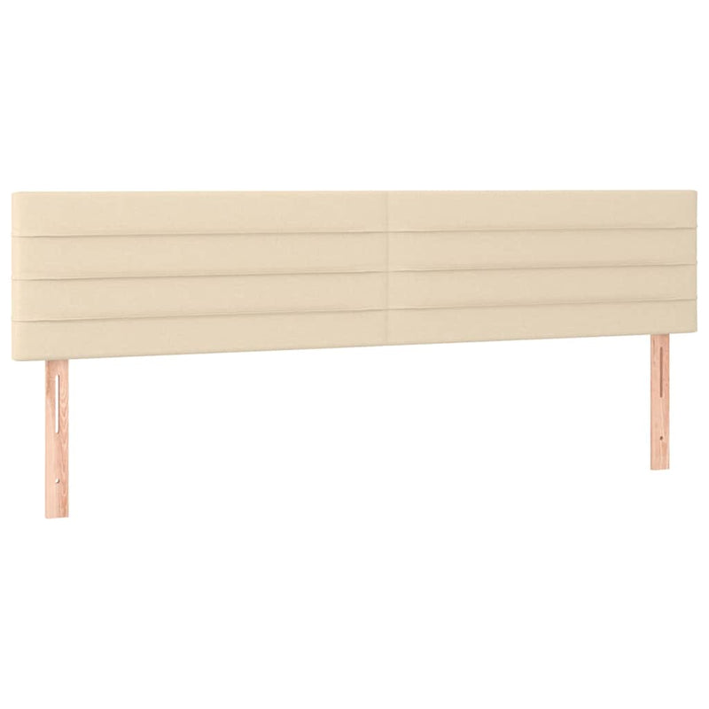 Tăblie de pat cu LED, crem, 160x5x78/88 cm, textil