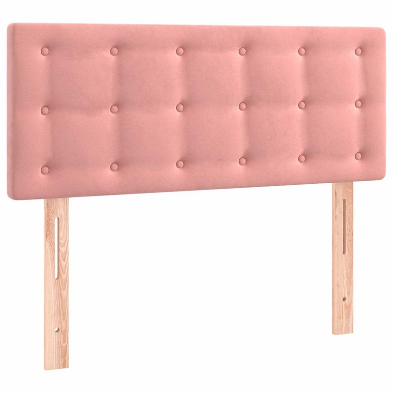 Tăblie de pat cu LED, roz, 80x5x78/88 cm, catifea