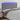 Tăblie de pat cu LED, gri închis, 200x5x118/128 cm, textil