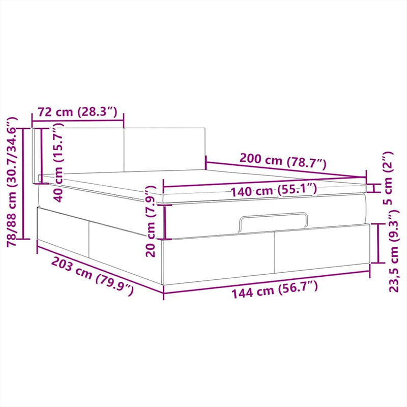Tăblie de pat cu LED, gri închis, 144x5x118/128 cm, catifea