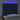 Tăblie de pat cu LED, albastru, 100x7x118/128 cm, textil