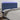 Tăblie de pat cu LED, albastru, 200x7x118/128 cm, textil