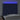 Tăblie de pat cu LED, albastru, 80x5x118/128 cm, textil
