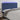 Tăblie de pat cu LED, albastru, 180x5x118/128 cm, textil