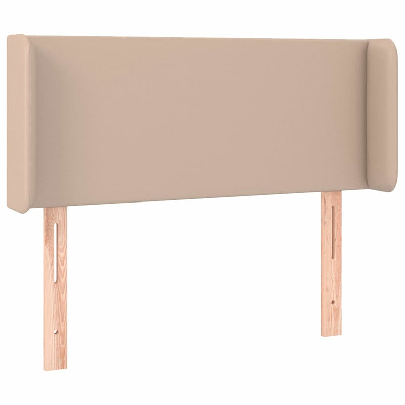 Tăblie de pat cu LED, cappuccino 103x16x78/88cm piele ecologică