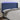 Tăblie de pat cu LED, albastru, 203x16x118/128 cm, textil