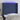 Tăblie de pat cu LED, albastru, 93x16x118/128 cm, textil