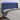 Tăblie de pat cu LED, albastru, 183x16x118/128 cm, textil