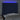 Tăblie de pat cu LED, albastru, 93x16x118/128 cm, textil