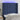 Tăblie de pat cu LED, albastru, 93x16x118/128 cm, textil