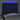 Tăblie de pat cu LED, albastru, 103x16x118/128 cm, textil