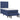 Pat box spring cu saltea, albastru, 80x200 cm, textil