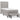 Pat box spring cu saltea, gri deschis, 90x190 cm, textil