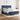 Pat continental cu saltea, albastru, 160x200cm, material textil