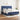 Pat box spring cu saltea, albastru, 200x200 cm, textil