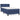 Pat box spring cu saltea, albastru, 90x190 cm, textil