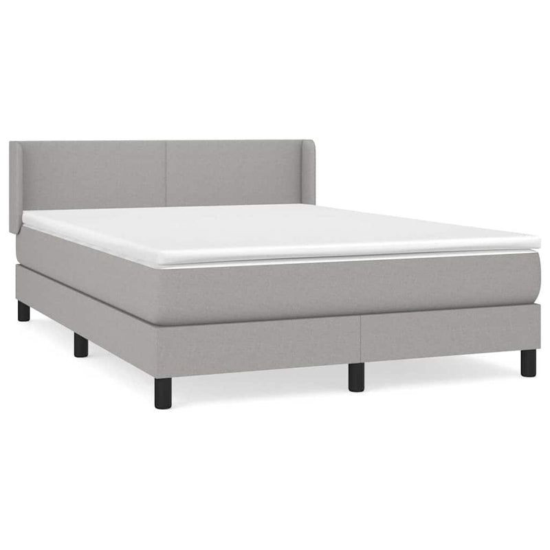 Pat continental, gri deschis, 140x200 cm, material textil
