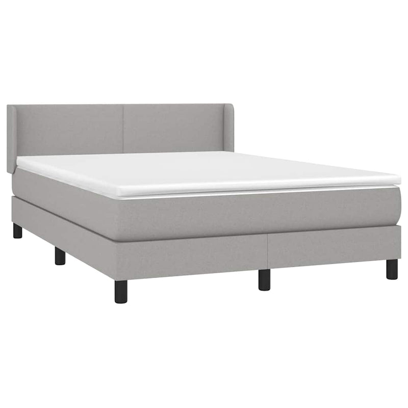Pat continental, gri deschis, 140x200 cm, material textil