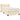 Pat box spring cu saltea, crem, 80x200 cm, textil