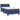 Pat box spring cu saltea, albastru, 80x200 cm, textil