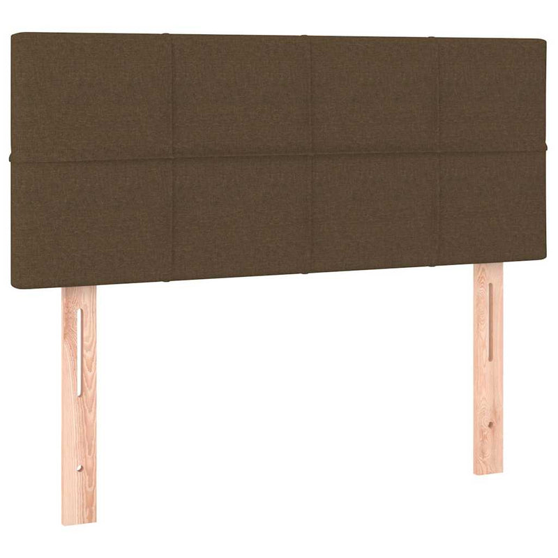 Pat box spring cu saltea, maro închis, 100x200 cm, textil