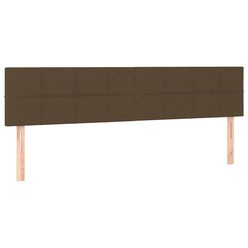 Pat box spring cu saltea, maro închis, 160x200 cm, textil