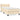 Pat box spring cu saltea, crem, 90x190 cm, textil