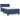 Pat box spring cu saltea, albastru, 100x200 cm, textil