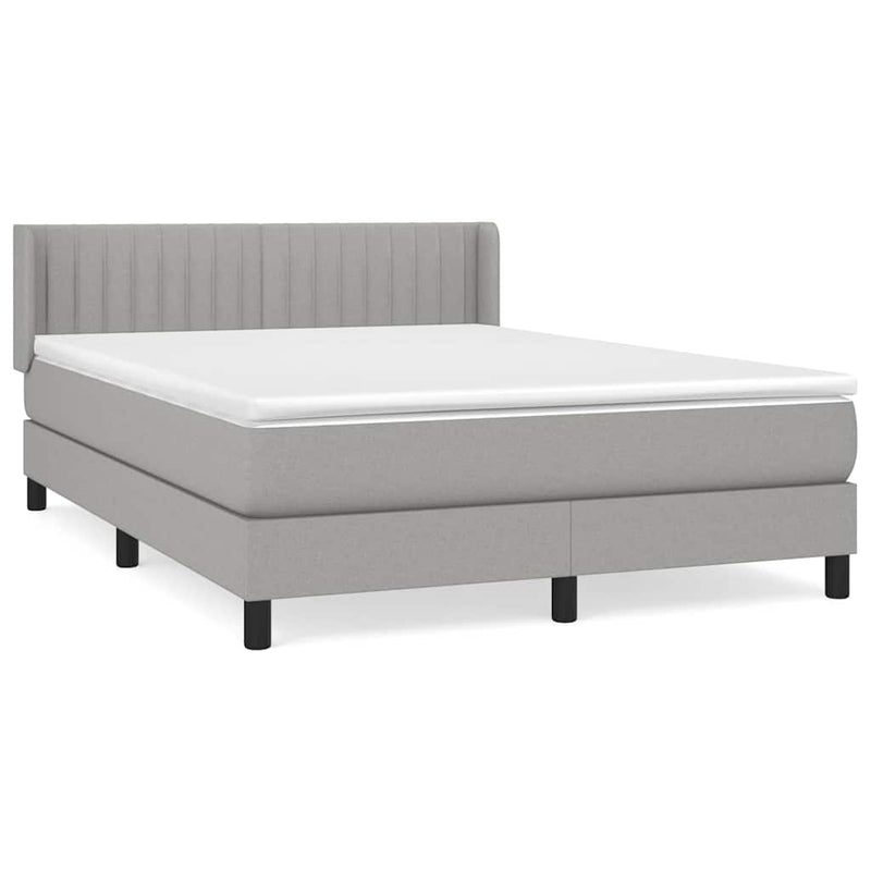 Pat continental, gri deschis, 140x200 cm, material textil