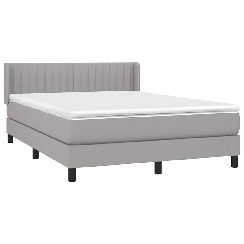 Pat continental, gri deschis, 140x200 cm, material textil