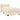 Pat box spring cu saltea, crem, 90x200 cm, textil