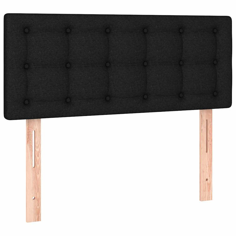 Pat box spring cu saltea, negru, 100x200 cm, textil