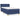 Pat box spring cu saltea, albastru, 80x200 cm, textil