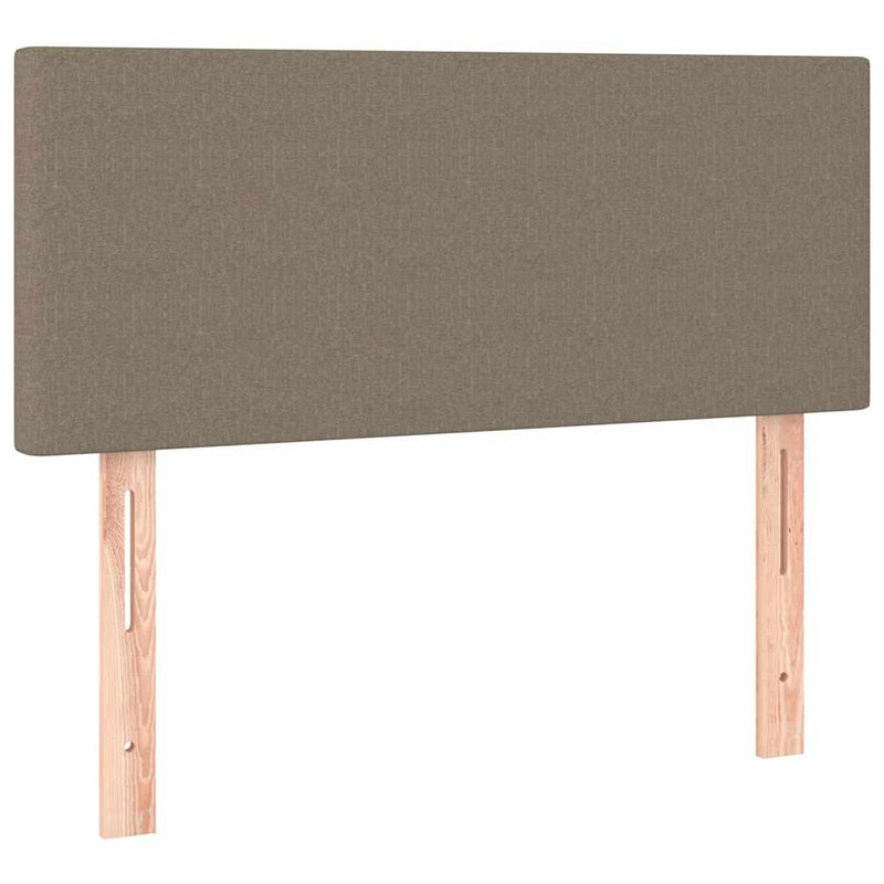 Pat box spring cu saltea, gri taupe, 100x200 cm, textil