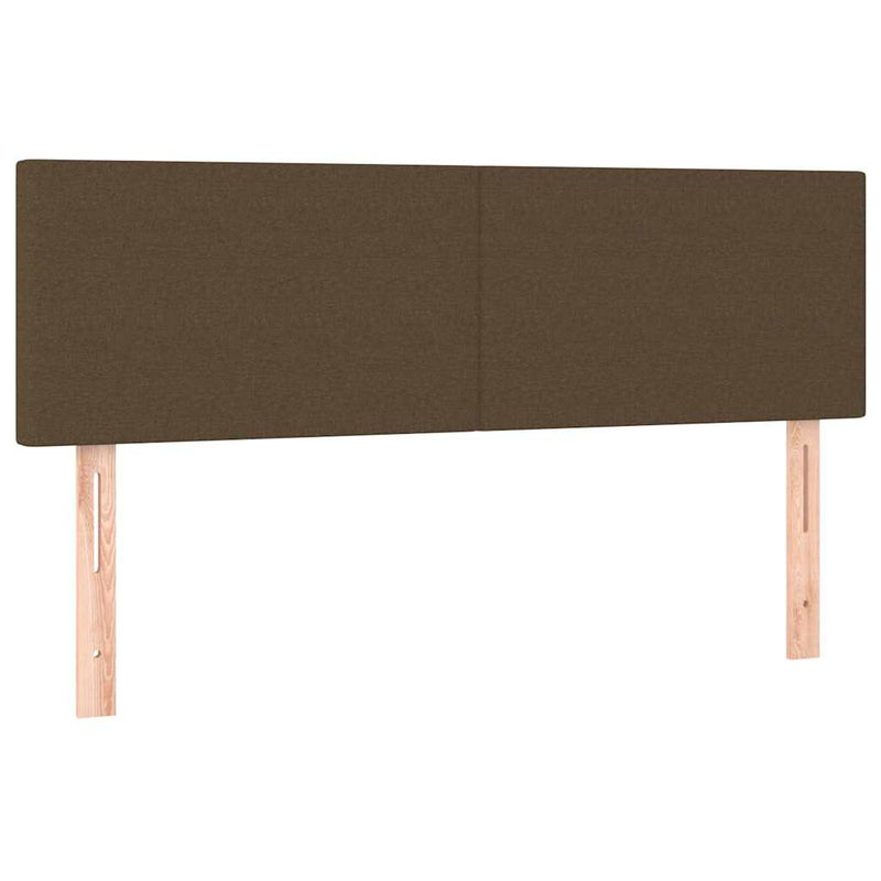 Pat box spring cu saltea, maro închis, 140x200 cm, textil